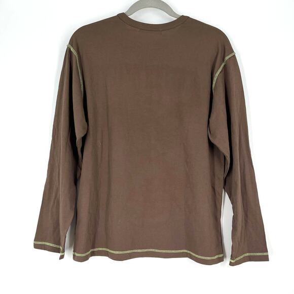 Daydreamer Skeleton Angel Reverse Long Sleeve Top Brown Small NWOT - Picture 3 of 6